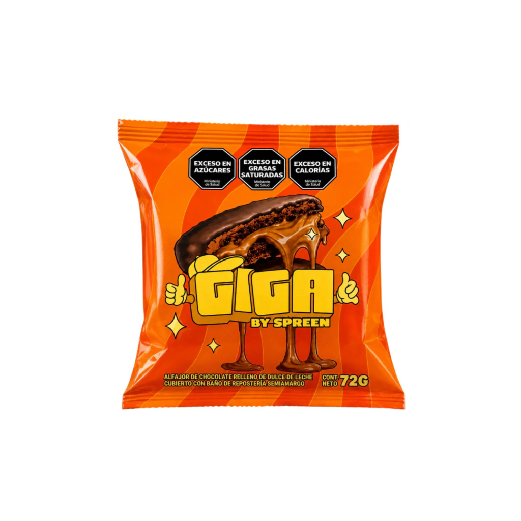 Foto del alfajor campeón: Giga Spreen Chocolate de Giga